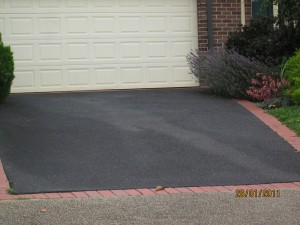 brick edged asphalt driveway in berwick